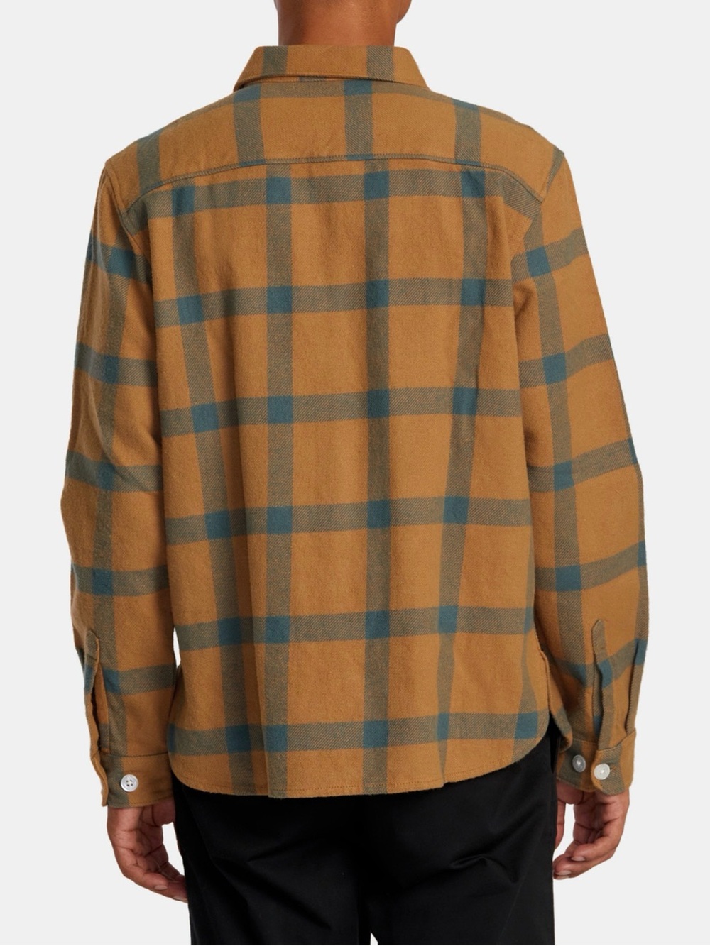 NWT RVCA CPO Flannel Shirt Camel Medium - Picture 2 of 11